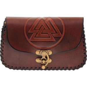 Valknut Viking Leather Bag - Brown