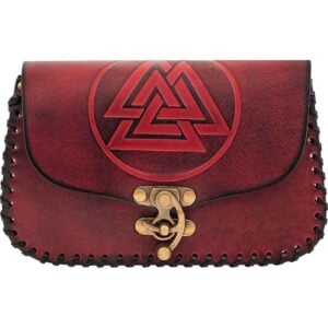 Valknut Viking Leather Bag - Maroon