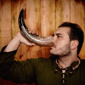 Viking Drinking Horn with Charred Specks
