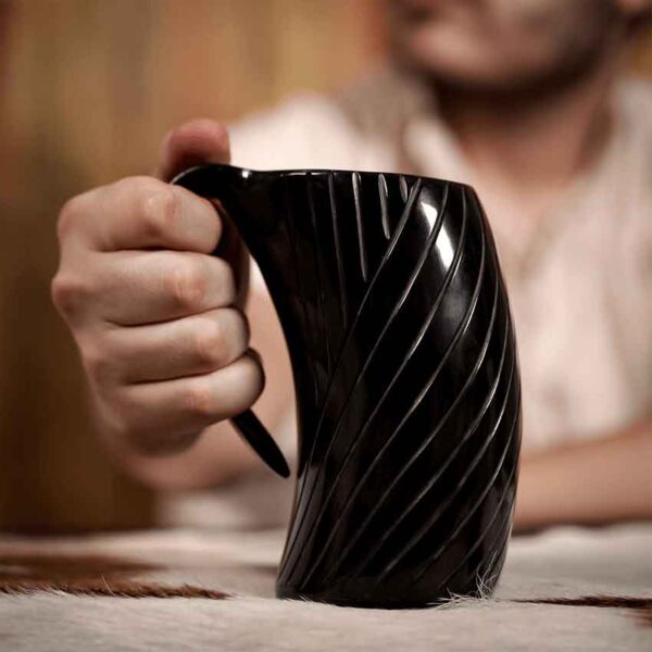 Spiral Viking Horn Tankard
