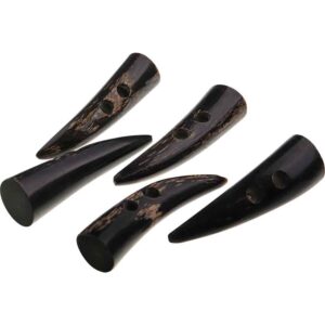 Long Medieval Horn Toggles - Set of 5
