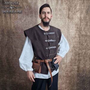 Jules Short Suede Jerkin - Brown