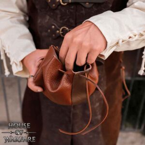 Medieval Merchant Belt Pouch - Brown