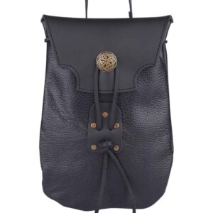 Adventurer's Leather Shoulder Bag - Black