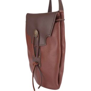 Adventurer's Leather Shoulder Bag - Brown