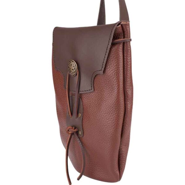 Adventurer's Leather Shoulder Bag - Brown
