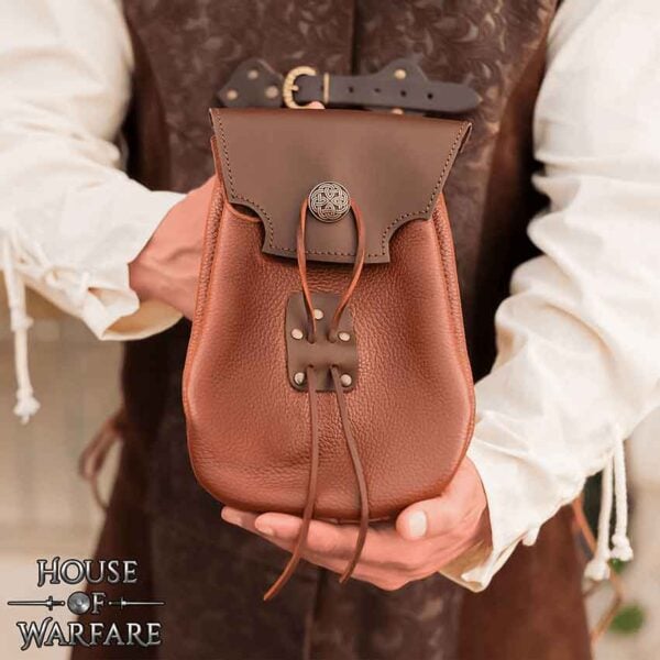Adventurer's Medieval Belt Bag - Brown