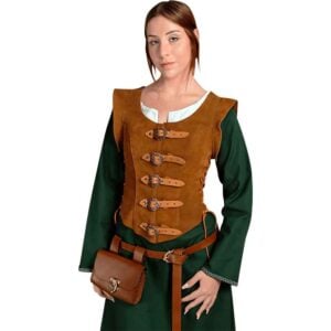 Julienne Suede Bodice – Brown