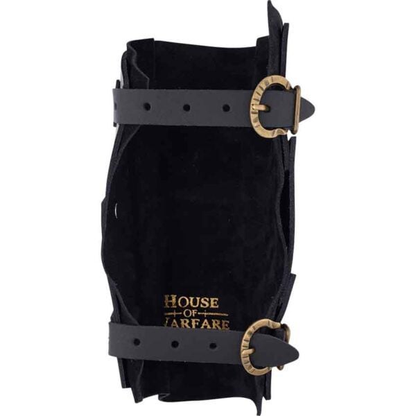 Battle Archeress Leather Bracers - Black