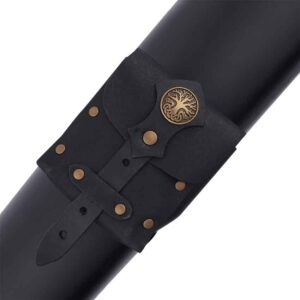 Cernunnos Leather Quiver with Cross Belt - Black