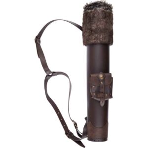 Cernunnos Leather Quiver with Cross Belt - Brown