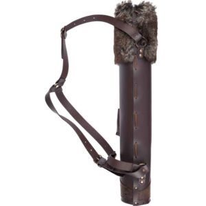 Cernunnos Leather Quiver with Cross Belt - Brown