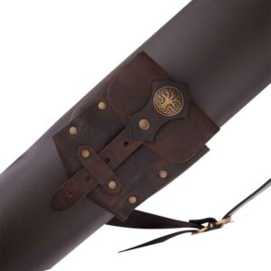 Cernunnos Leather Quiver with Cross Belt - Brown