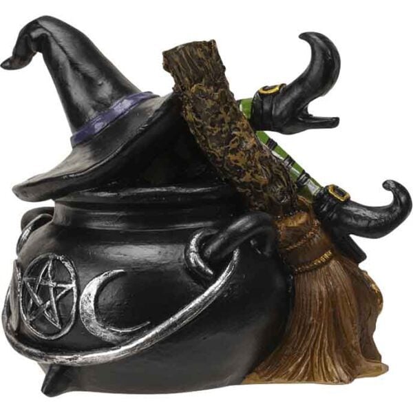 Cauldron Witch Statue
