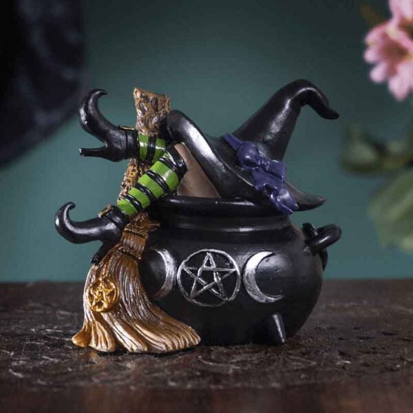 Cauldron Witch Statue