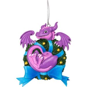 Cute Dragon Wreath Christmas Ornament