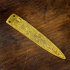 Celtic Knotwork Brass Belt Tip