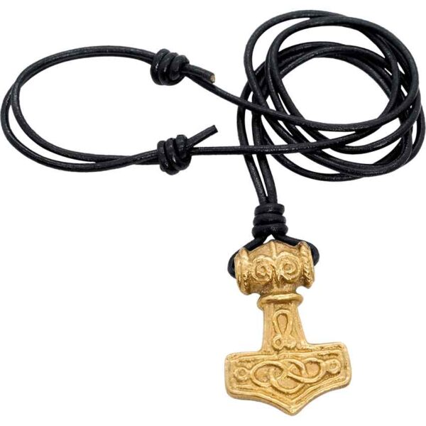 Brass Mjolnir Hammer Necklace