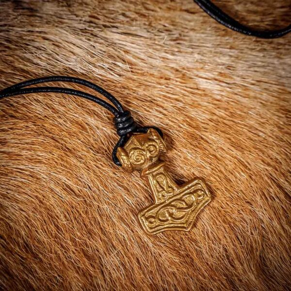 Brass Mjolnir Hammer Necklace