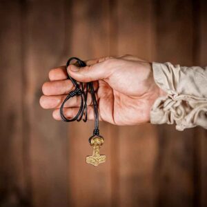 Brass Mjolnir Hammer Necklace