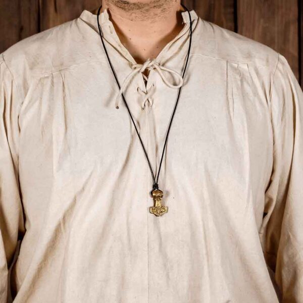 Brass Mjolnir Hammer Necklace