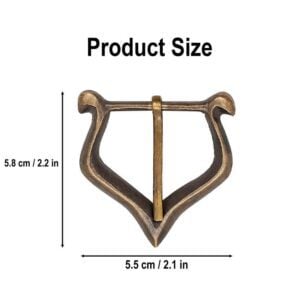 Antiqued Brass Medieval Belt Buckle