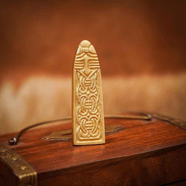 Medieval Knotwork Brass Belt Tip