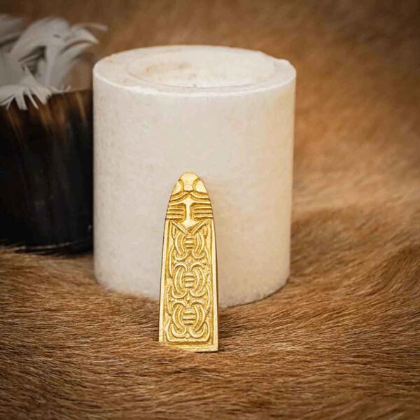 Medieval Knotwork Brass Belt Tip