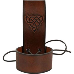 Brigid Celtic Drinking Horn Holder - Brown