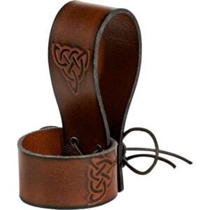 Brigid Celtic Drinking Horn Holder - Brown