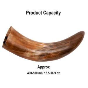 Natural Finish Viking Drinking Horn