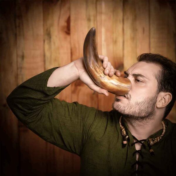 Natural Finish Viking Drinking Horn