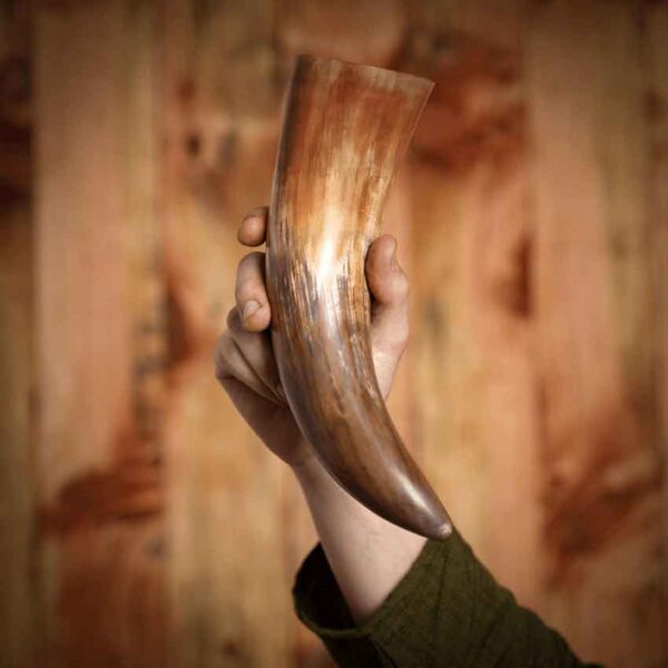 Natural Finish Viking Drinking Horn