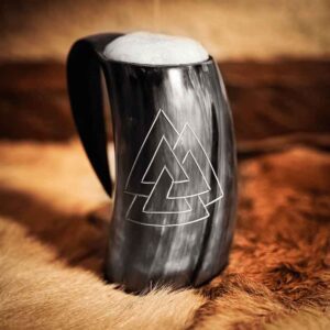 Valknut Viking Horn Tankard