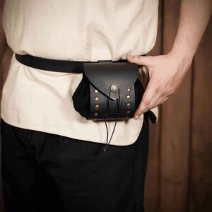 Odyssey Medieval Drawstring Belt Pouch - Black