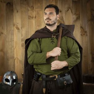 Messenger's Medieval Leather Belt Pouch - Black