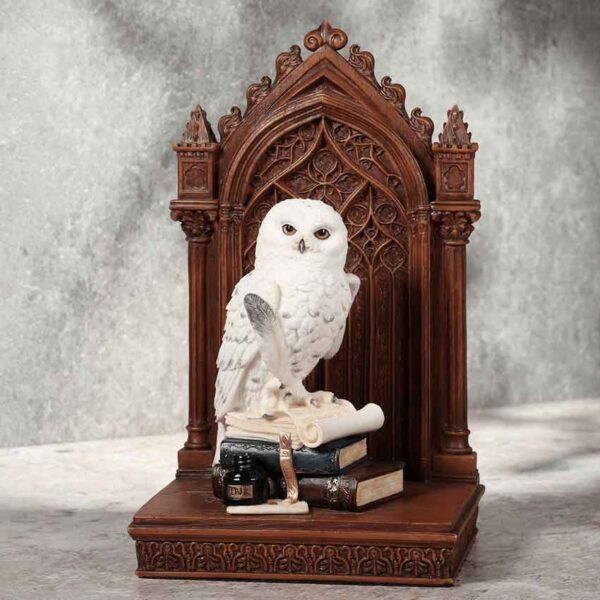 Grand Snowy Owl of Wisdom Statue
