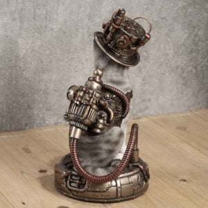 Steampunk Chaotic Neutral Tabby Cat Statue