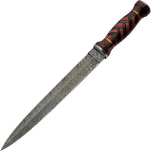 Red and Black Braided Hunter Knife