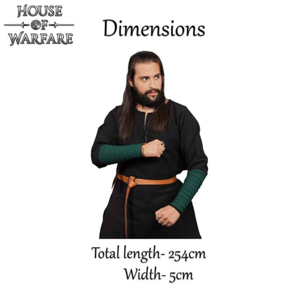 Canvas Viking Arm Wraps with Brooches - Green