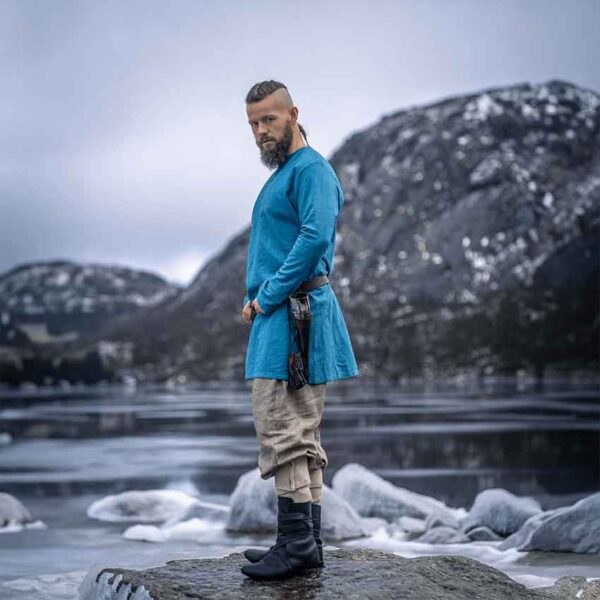 Ragnar Linen Viking Tunic – Blue