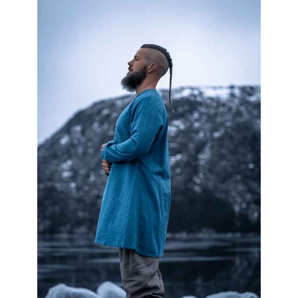 Ragnar Linen Viking Tunic – Blue