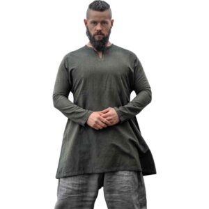 Ragnar Linen Viking Tunic – Olive Green