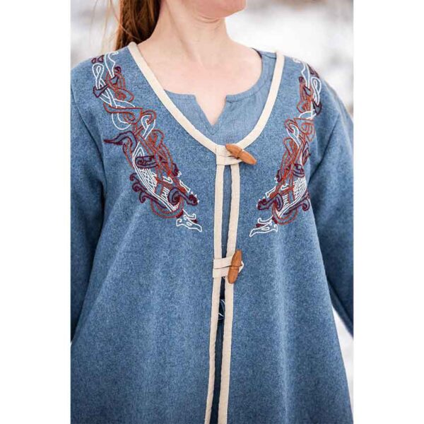 Skadi Viking Birka Coat - Dove Blue