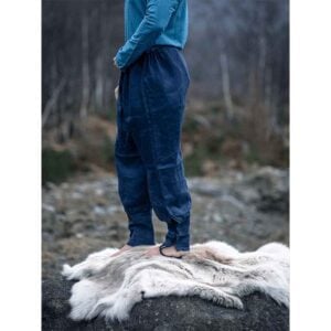Wodan Viking Linen Trousers - Dark Blue