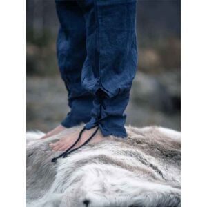 Wodan Viking Linen Trousers - Dark Blue