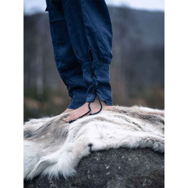 Wodan Viking Linen Trousers - Dark Blue