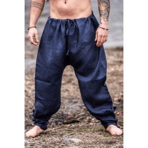 Wodan Viking Linen Trousers - Dark Blue