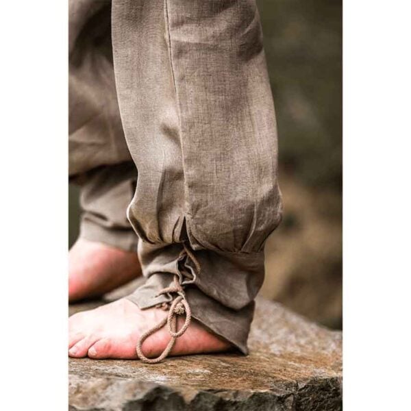 Wodan Viking Linen Trousers - Stone Grey