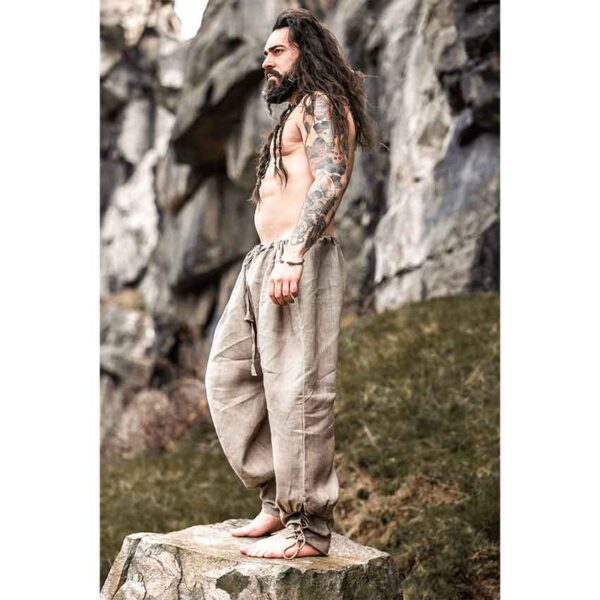 Wodan Viking Linen Trousers - Stone Grey